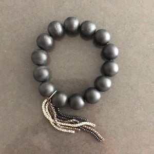 Black Beaded Bracelet